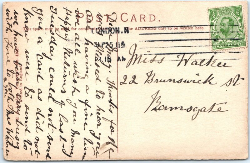 c1900s Arundel, South Downs, West Sussex, England River Canoe Postcard A81