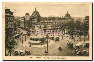 Old Postcard Paris instead of the Republic