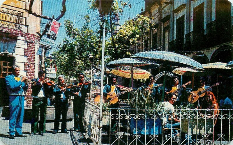 Plaza Del Mariachis Restaurant Postcard Vintage Guadalajara Mexico  