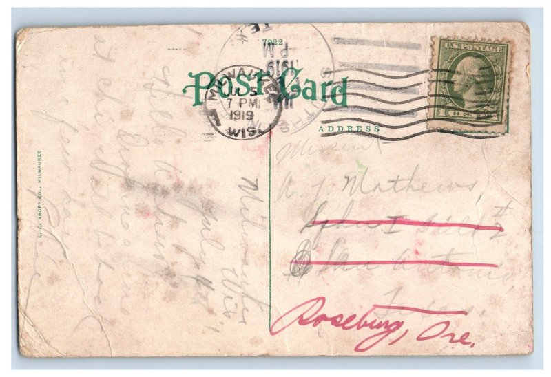 C. 1910 Grand Ave West Milwaukee Postcard P222E