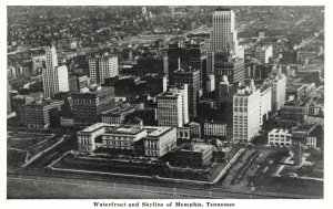 Waterfront & Skyline Of Memphis Tennessee TN Vintage Postcard c1920