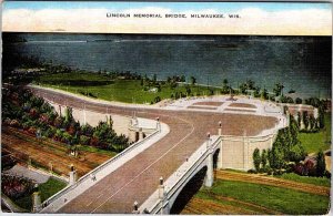 Postcard BRIDGE SCENE Milwaukee Wisconsin WI AM2130