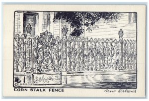 c1940 Cornstalk Fence Royal Street Civil War New Orleans Louisiana LA Postcard