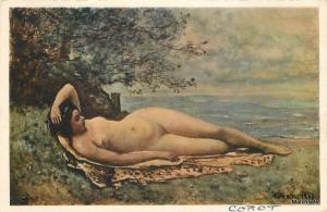 Austrian Nude woman Artist Circa 1905 Bacchante by the Sea postcard 5350