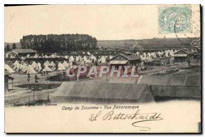 Postcard Old Camp of Sissonne Panoramic Army