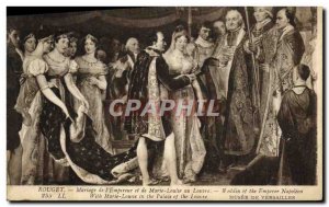 Old Postcard Napoleon 1st Rouget Marriage of 39Empereur & # Marie Louise and ...