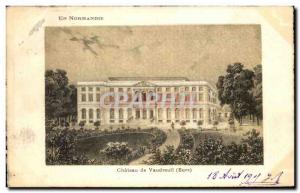 Old Postcard In Normandy Chateau Vaudreuil