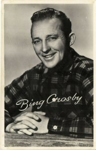 PC BING CROSBY, MOVIE STAR, Vintage REAL PHOTO Postcard (b28762)