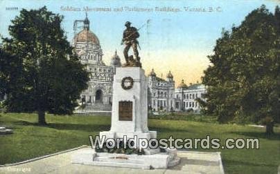 Soldiers Monument & Parliament Buildings Victoria British Columbia, Canada 199 