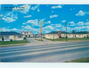 Pre-1980 POSTCARD - 2400 COURT MOTEL Vancouver British Columbia BC o0645