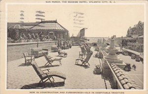 New Jersey Atlantic City The Seaside Hotel Sun Porch 1931