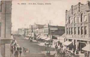 8th Avenue Calgary Alberta  AB Alta c1908 #688B Thompson Postcard H39 *as is