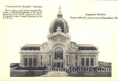 Argentine Pavillion 1915 Panama Worlds Fair, San Francisco, CA USA Unused 