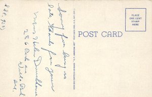 Elmhurst Illinois 1940s Postcard High School 