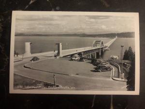 Mint USA Real Picture Postcard Lake Washington Bridge Seattle