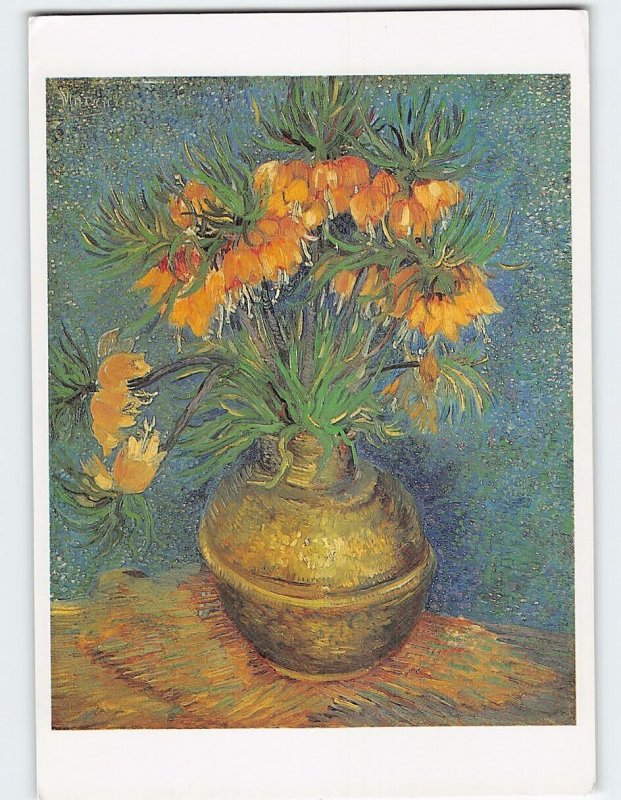 Postcard Fritillaries in a Copper Vase by Van Gogh, Musée d'Orsay, Paris, France