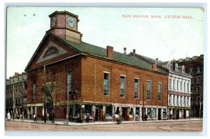 Lyceum Hall East Boston MA Massachusetts Postcard (AU15)