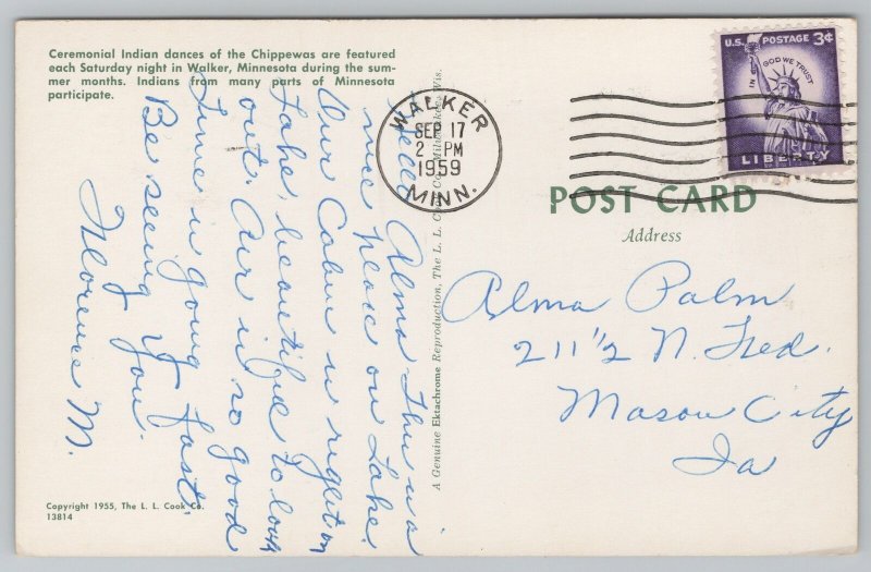 Walker MinnesotaChippewa Ceremonial Indian Dances in Full Head Dress