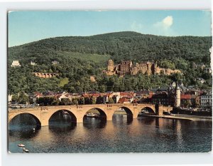 Postcard Schloss, Alte Brücke, Heidelberg, Germany