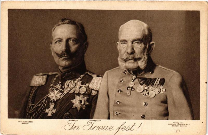 CPA AK Freue Fest Kaiser Wilhelm II Kaiser Franz Joseph GERMAN ROYALTY (701686)