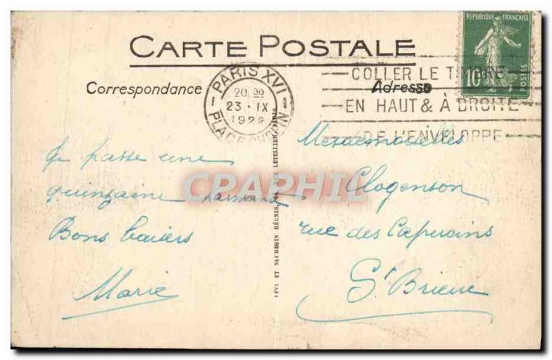 Old Postcard From Paris Monument Victor Hugo