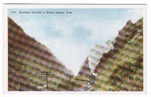 Union Pacific Railroad Train Weber Canyon Utah 1920s postcard