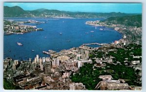 HONG KONG Birdseye View CHINA Postcard