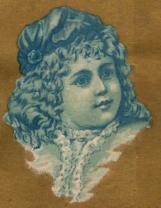 1880's Lot of 2 Rhymes Cleansine The Cleanser Cute Girls Trade Card P122