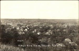 Valley City ND Birdseye View Real Photo Postcard rpx