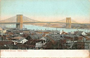 NEW YORK CITY-LOT OF 5 1910s POSTCARDS-PARK ROW-CENTRAL PARK-CHURCH-BRIDGE-BLDGS