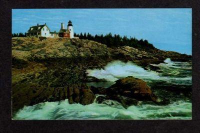 ME Pemaquid Point Lighthouse MAINE Postcard Light House