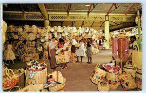 KINGSTON, JAMAICA ~ Straw Section VICTORIA CRAFTS MARKET 1968  Postcard