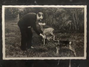 1938 Vienna Germany RPPC real picture Postcard cover the leader as animal lover