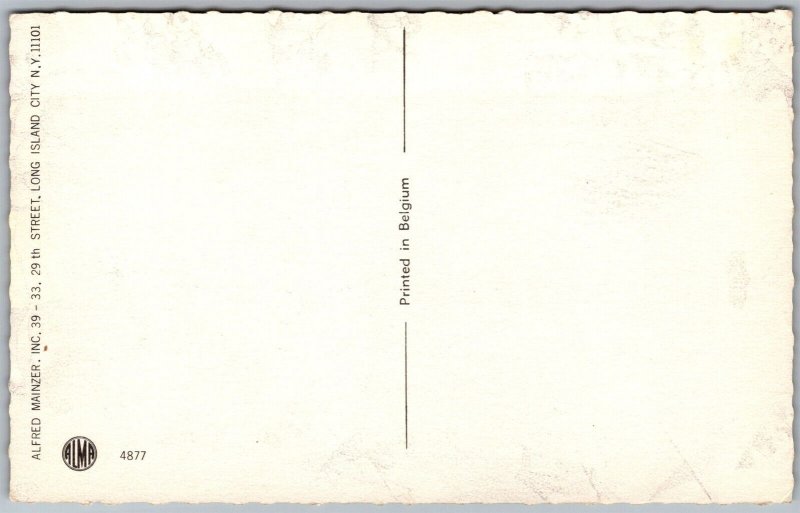 Vtg Mainzer 4877 Dressed Cats Crossing Guard Ducks Anthropomorphic Postcard