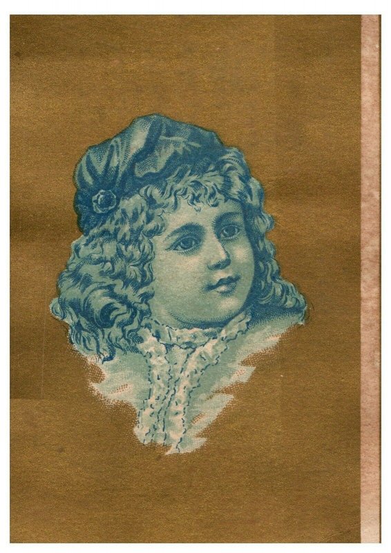 1880's Lot of 2 Rhymes Cleansine The Cleanser Cute Girls Trade Card P122