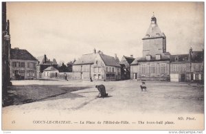 COUCY-LE-CHATEAU, Poix-de-Picardie, Somme, France; The Town-hall place, 00-10s