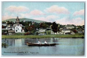 1910 Hagers Lake Stamford-in-the-Catskills New York NY Antique Postcard