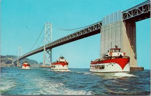 Harbor Tours Sightseeing Boats San Francisco CA California UNUSED Postcard D98