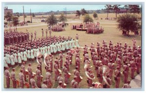 Wilmington North Carolina NC Postcard Camp Lejeune Marine Base Ceremonies c1960