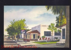 NEEDLES CALIFORNIA ROUTE 66 SWAIN'S MOTEL LINEN ADVERTISING 