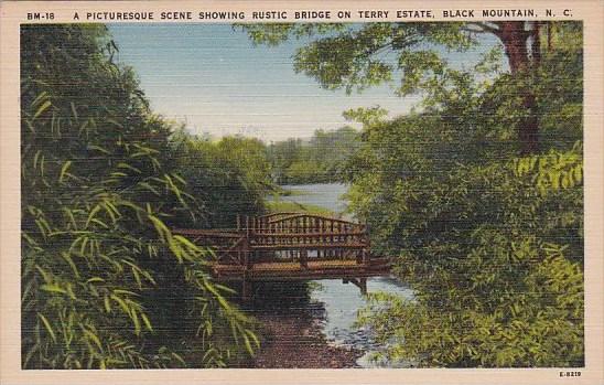 Apicturesque Scene Showing Rustic Bridge On Terry Estate Black Mountain North...