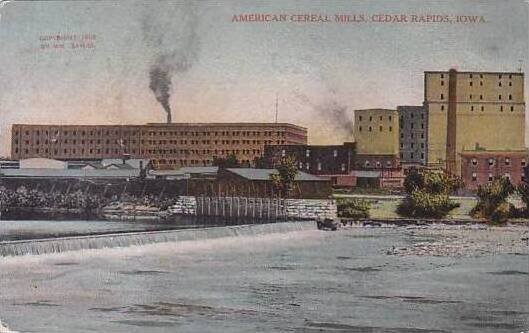 Iowa Cedar Rapids American Cereal Mills 1920