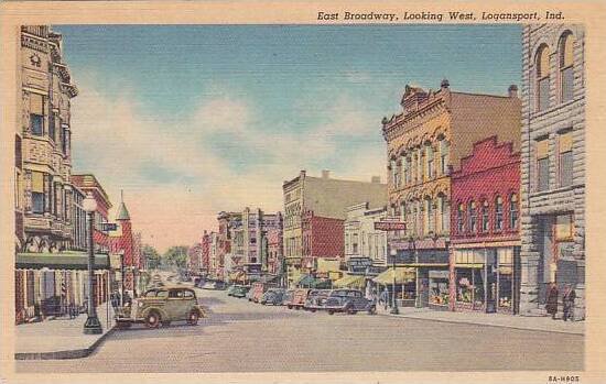Indiana Logansport East Broadway Looking West