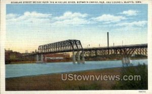 Douglas Street Bridge Over the Missouri River - Council Bluffs, Iowa IA