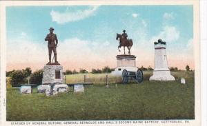 Pennsylvania Gettysburg Statues Of General Buford General Reynolds and Hall&#...