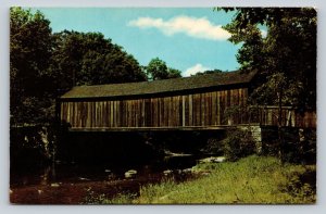 Connecticut Covered Bridge Over Salmon River VINTAGE Postcard A155