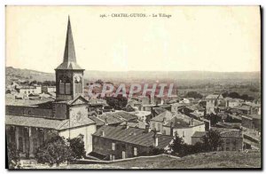 Old Postcard The Guyon Auvergne Chatel Village