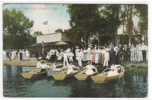 Rod & Gun Club Women Boat Boating Omaha Nebraska 1910c postcard