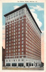 MOLINE, Illinois IL     LE CLAIRE HOTEL     ca1920's Vintage Postcard