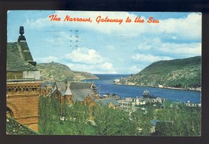 St Johns, Newfoundland, Canada Postcard, The Narrows, Gower Street Church, 1970!